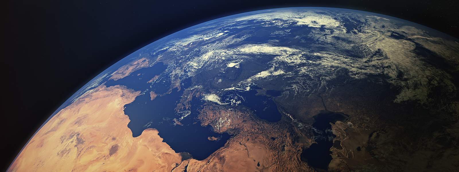 Immagine scenica della terra vista dallo spazio