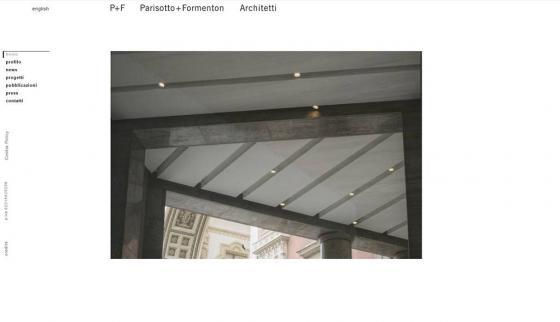 Sito web Parisotto e Formenton Architetti - Home-page